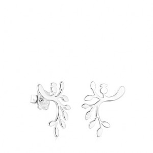 Women's Tous Fragile Nature Small Earrings Silver | NZ710897